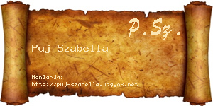 Puj Szabella névjegykártya